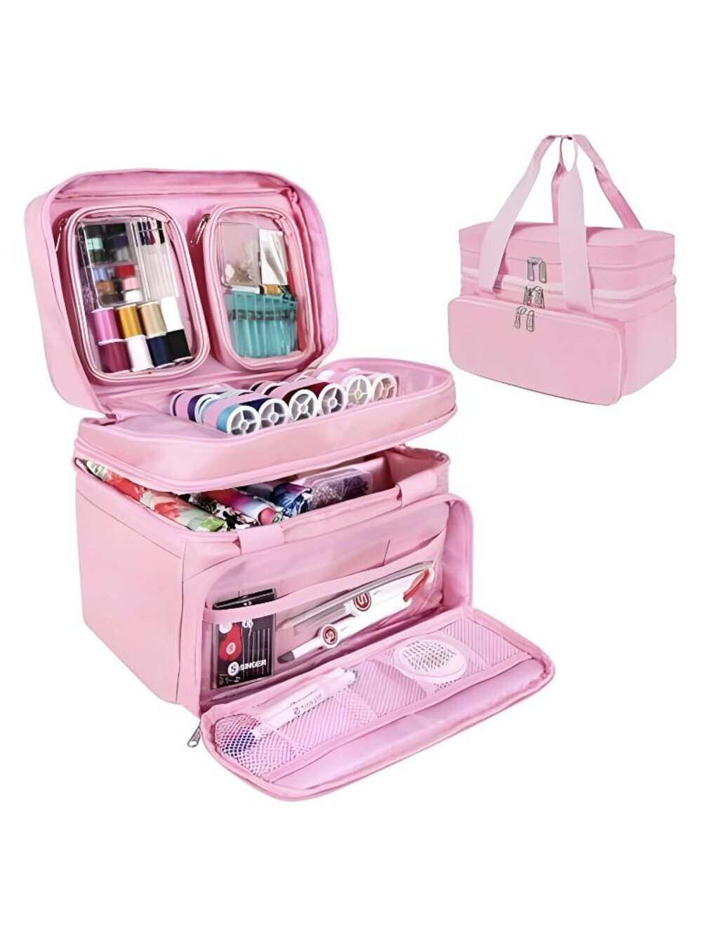 Sewing Accessories Organizer (Bag Only) – Double Layer Portable Sewing Storage